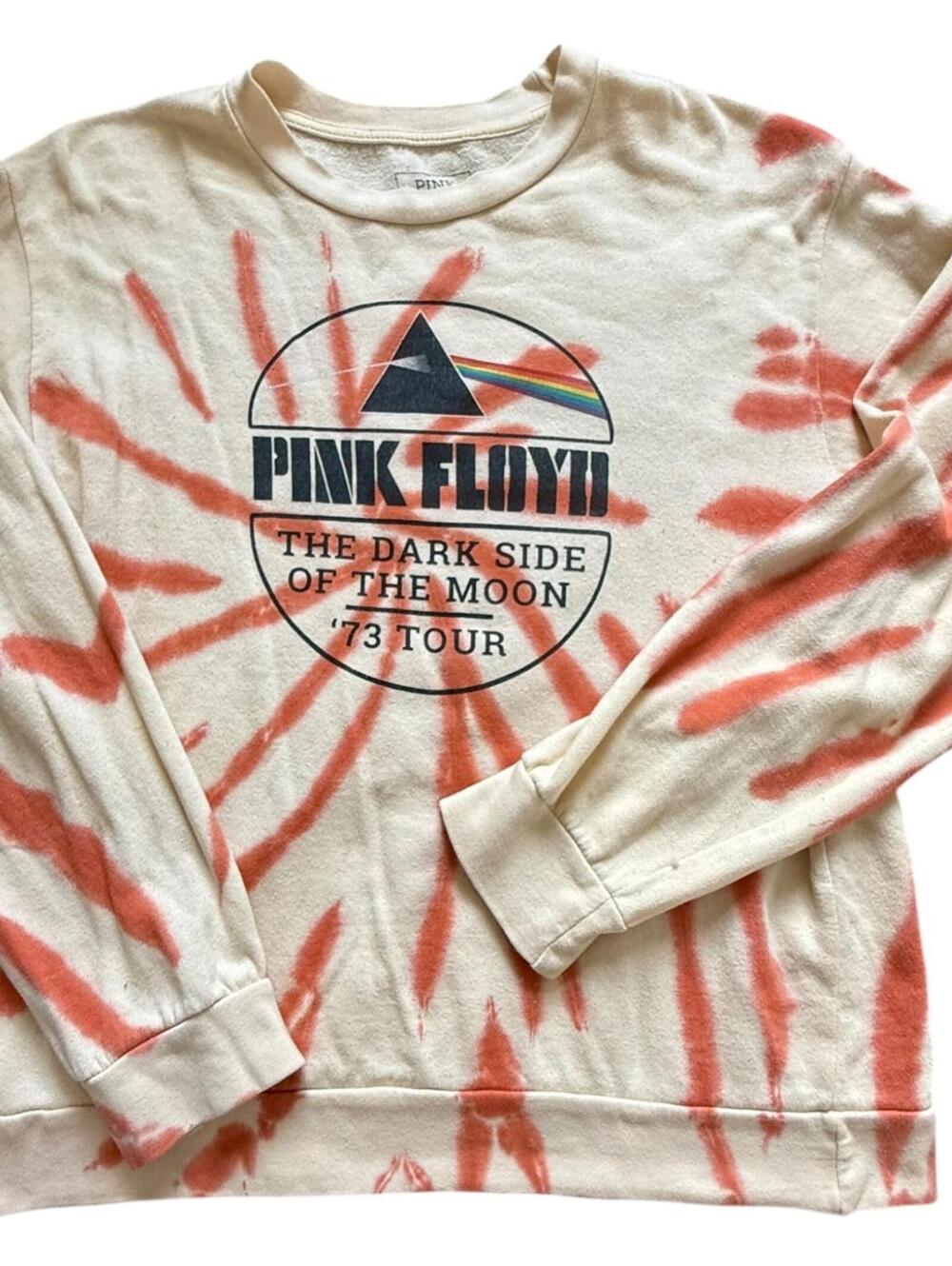 Pink Floyd Dark Side of the Moon ’73 Tour Tie-Dye Sweatshirt XL 2021 Edition